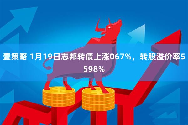 壹策略 1月19日志邦转债上涨067%，转股溢价率5598%